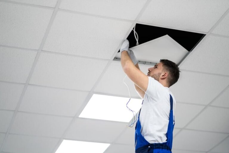 Acoustic ceiling tiles image from Portable partitions Australia